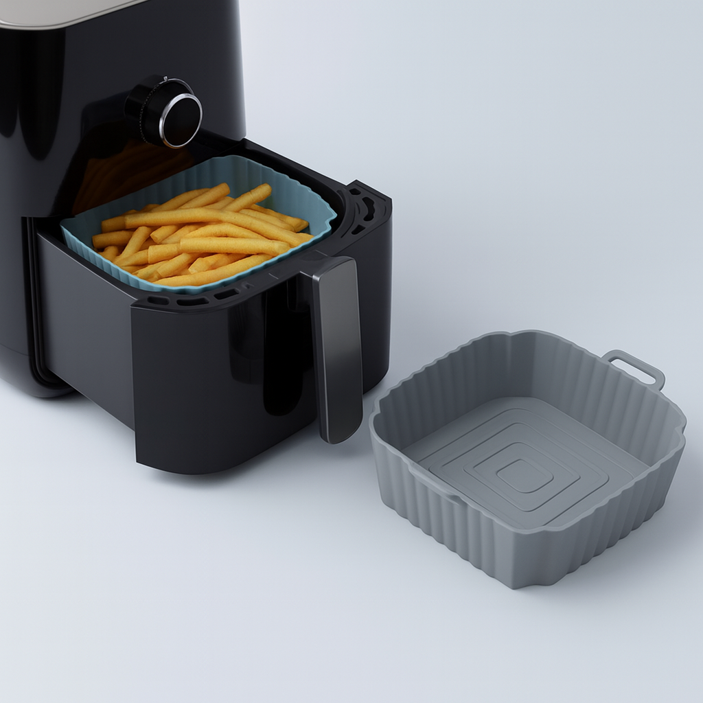 Pack X2 Moldes De Silicona Cuadrado Freidora De Aire Airfryer (20cm)